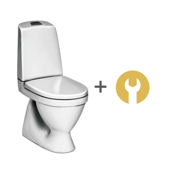 WC-istuin Nautic 1500 Hygienic Flush, soft closing kansi ja asennus.